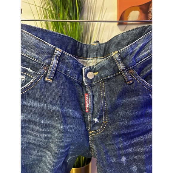Dsquared2 Tie Detail Deana Denim Jeans- Size 40 (US 4) - Picture 6 of 15
